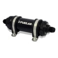 thumbnail image 1 of Fuelab 828 In-Line Fuel Filter Long -8AN In/Out 40 Micron Stainless - Black, 1 of 5