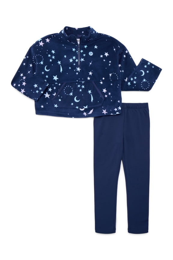 Girls Microfleece Pullover and Cozy Leggings Set, 2-Piece, Sizes 4-18 & Plus