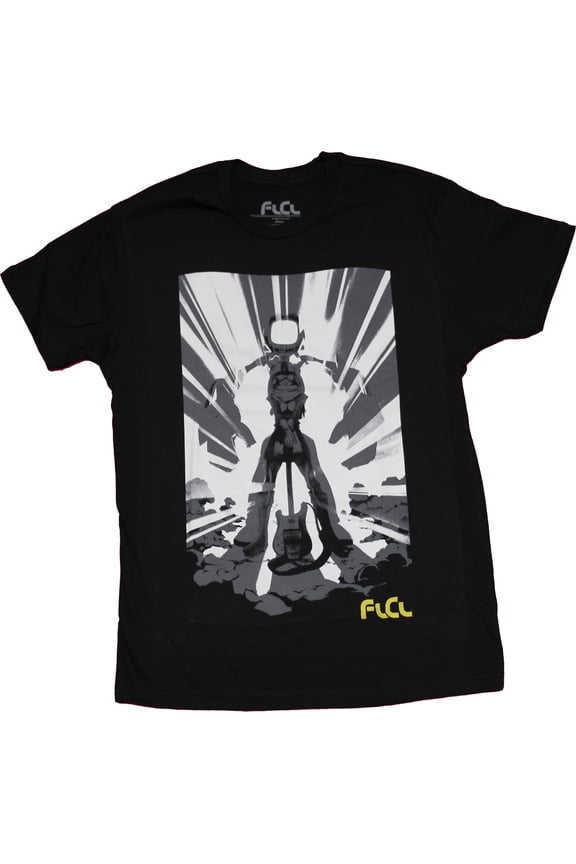 FLCL Mens T-Shirt - Back Lit Hriku Excitement Image (2X-Large)