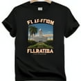 FLChairatia Adventure Black TShirt Me Design with Palm Trees Blue