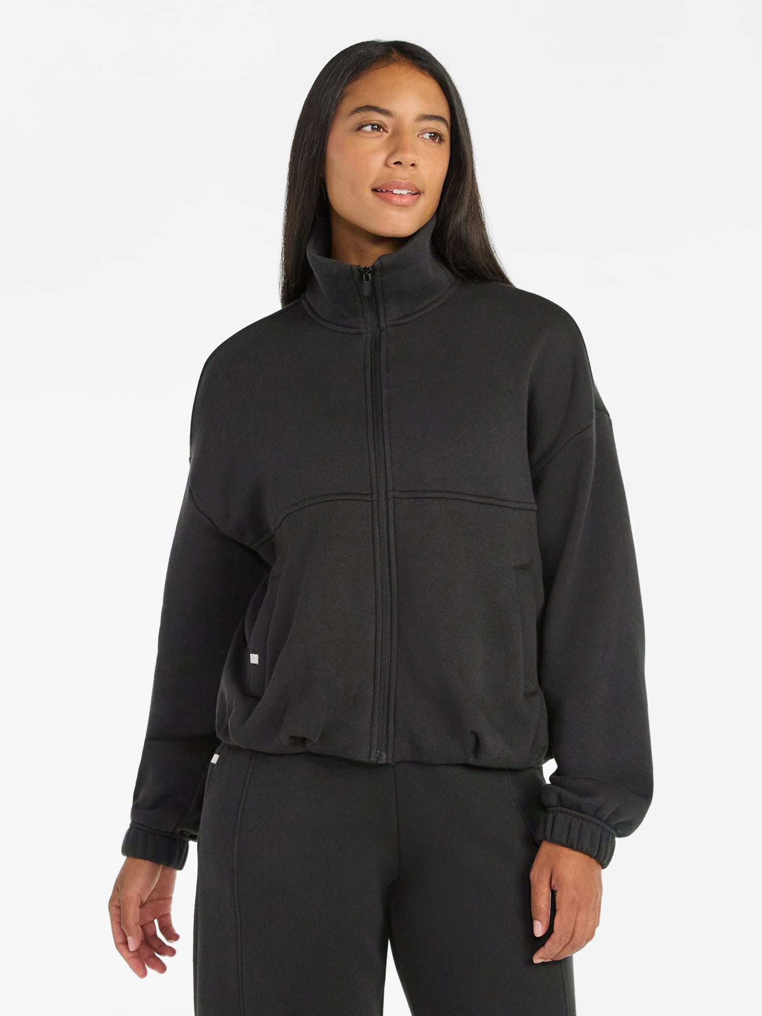 Athletic Works Women's Premium Fleece Active Jacket, Midweight, Sizes XS-4X