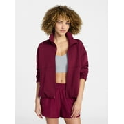 Athletic Works Women's Premium Fleece Active Jacket, Midweight, Sizes XS-4X