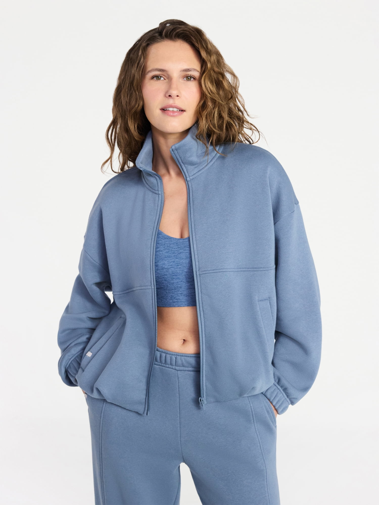 Athletic Works Women's Premium Fleece Active Jacket, Midweight, Sizes XS-4X