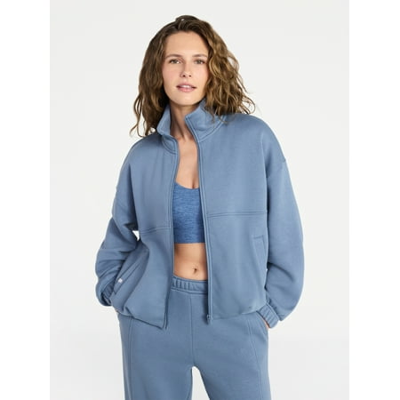Athletic Works Women's Premium Fleece Active Jacket, Midweight, Sizes XS-4X