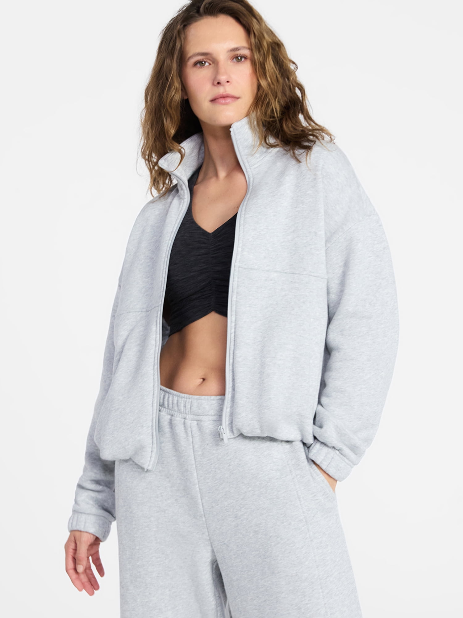 Athletic Works Women's Premium Fleece Active Jacket, Midweight, Sizes XS-4X