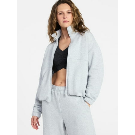 Athletic Works Women's Premium Fleece Active Jacket, Midweight, Sizes XS-4X
