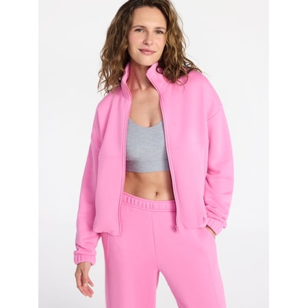 Athletic Works Women's Premium Fleece Active Jacket, Midweight, Sizes XS-4X