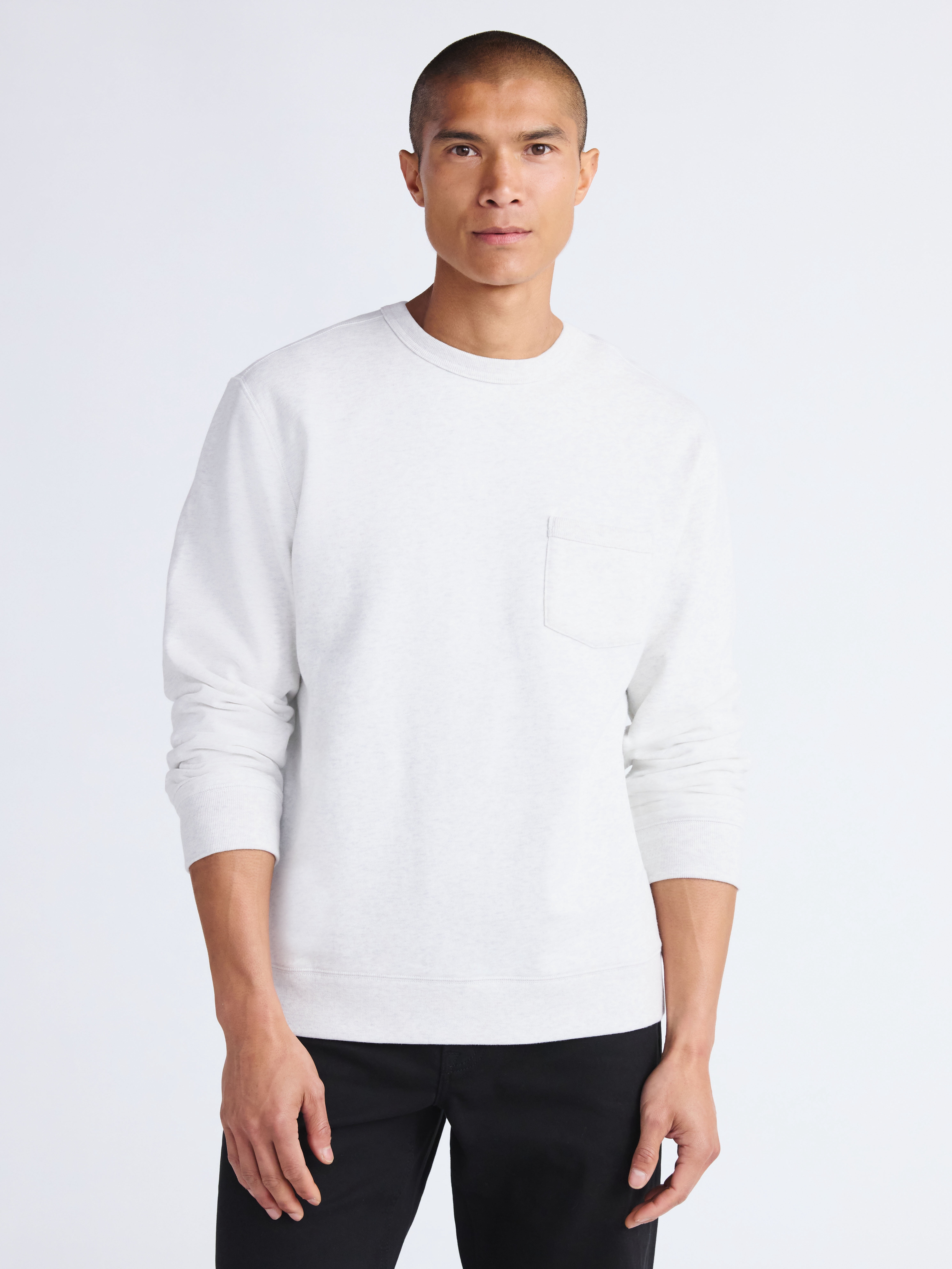 Free Assembly Men's Fleece Crewneck Sweatshirt with Long Sleeves, Sizes S-3XL