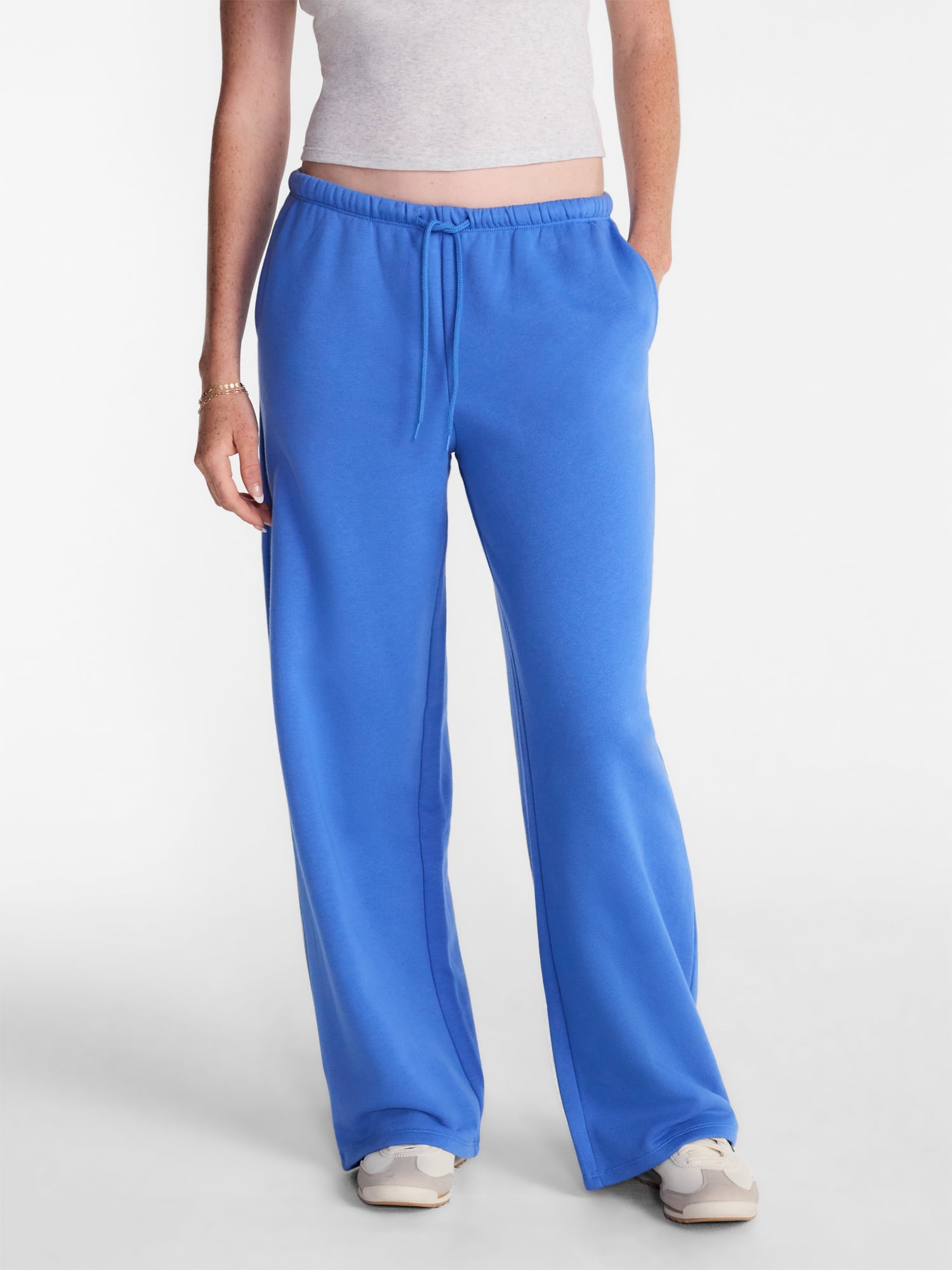 No Boundaries Mini Waist Fleece Pants, 30'' Inseam, Women's XXS