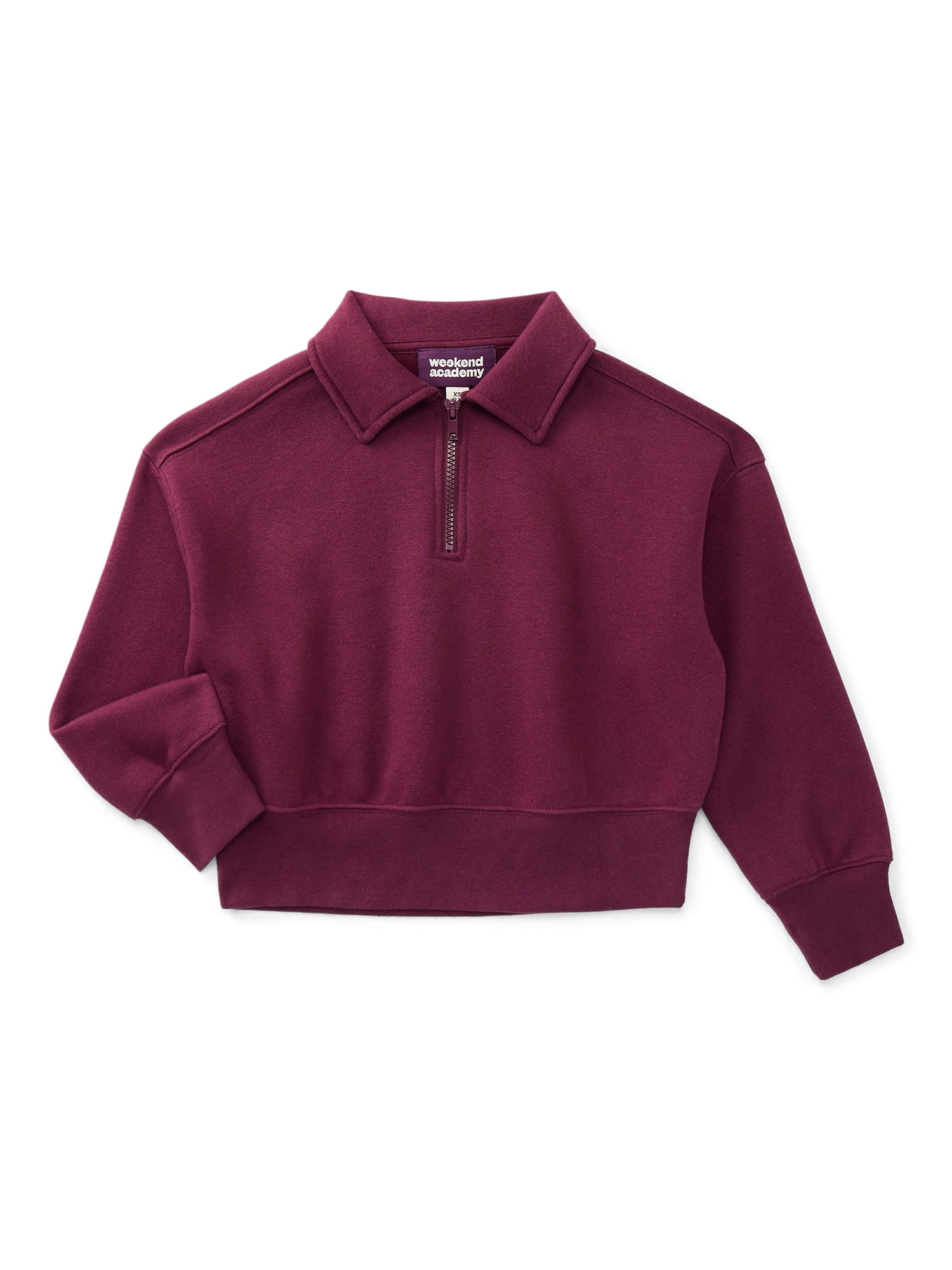 Weekend Academy Boys Fleece Quarter Zip Sweatshirt, Sizes 4-18
