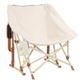 thumbnail image 1 of GCI Outdoor Fleece Rocker Sherpa Rocking Camping Chair with Cup Holder, Natural, 1 of 13