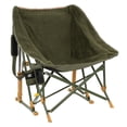 thumbnail image 1 of GCI Outdoor Fleece Rocker Sherpa Rocking Camping Chair with Cup Holder, Olive, 1 of 13