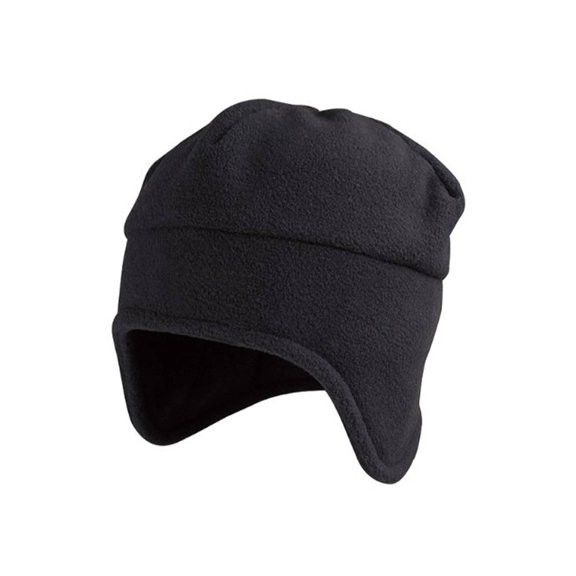 FLEECE TOQUE BEANIE CAP - Black