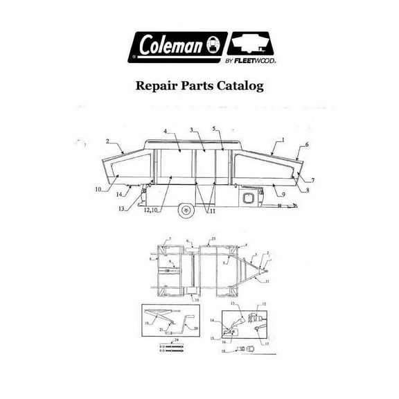 FLEETWOOD Popup Trailer Repair Parts Catalog-2004 Destiny DLX Series REPRINT