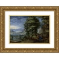 thumbnail image 1 of FLEMISH MASTER 24x18 Gold Ornate Framed and Double Matted Museum Art Print Titled - The Walk to Emmaus (ca. 1600), 1 of 4