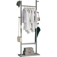 thumbnail image 1 of FLERISE Wooden Clothes Rack for Hanging Clothes, Sturdy Clothes Rack Heavy Duty, Entryway Coat Rack Freestanding, Tall Coat Hanger Stand & Clothing Display Rack for Bedroom, Office, 1 of 6
