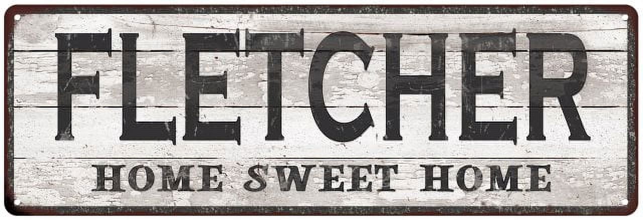 FLETCHER Home Sweet Home Country Look 6x18 Metal Sign 106180045869 ...