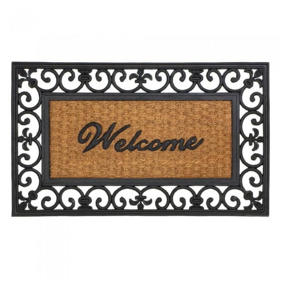 FLEUR-DE-LIS FRAMED ENTRY MAT