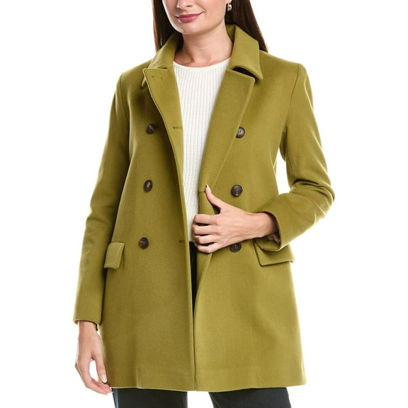 FLEURETTE womens  Double Breasted Wool Coat, 6