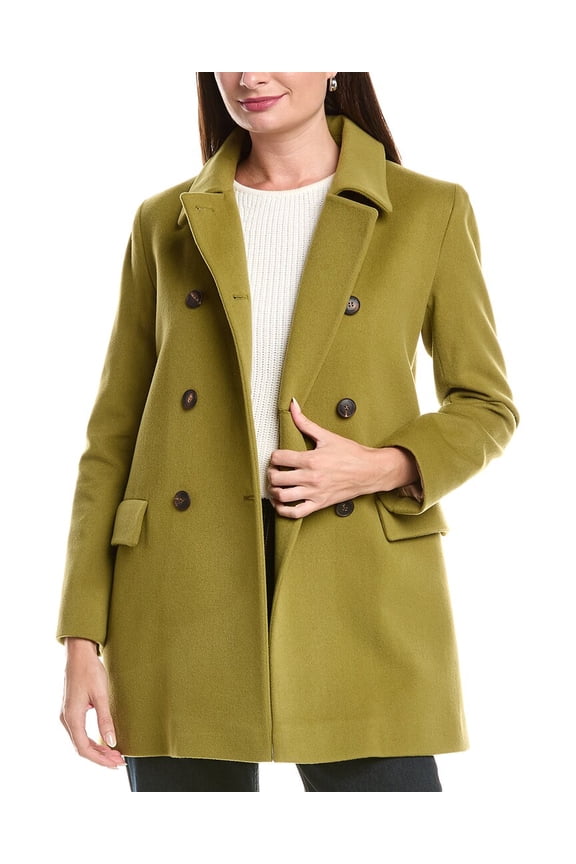 womens Double Breasted Wool Coat, 6