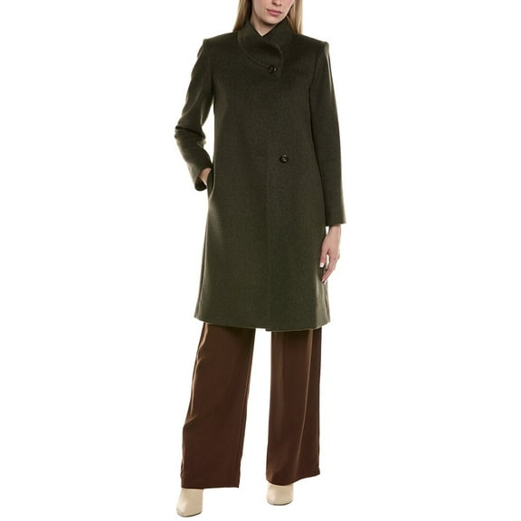 FLEURETTE womens  Medium Wool Coat, 8, Green
