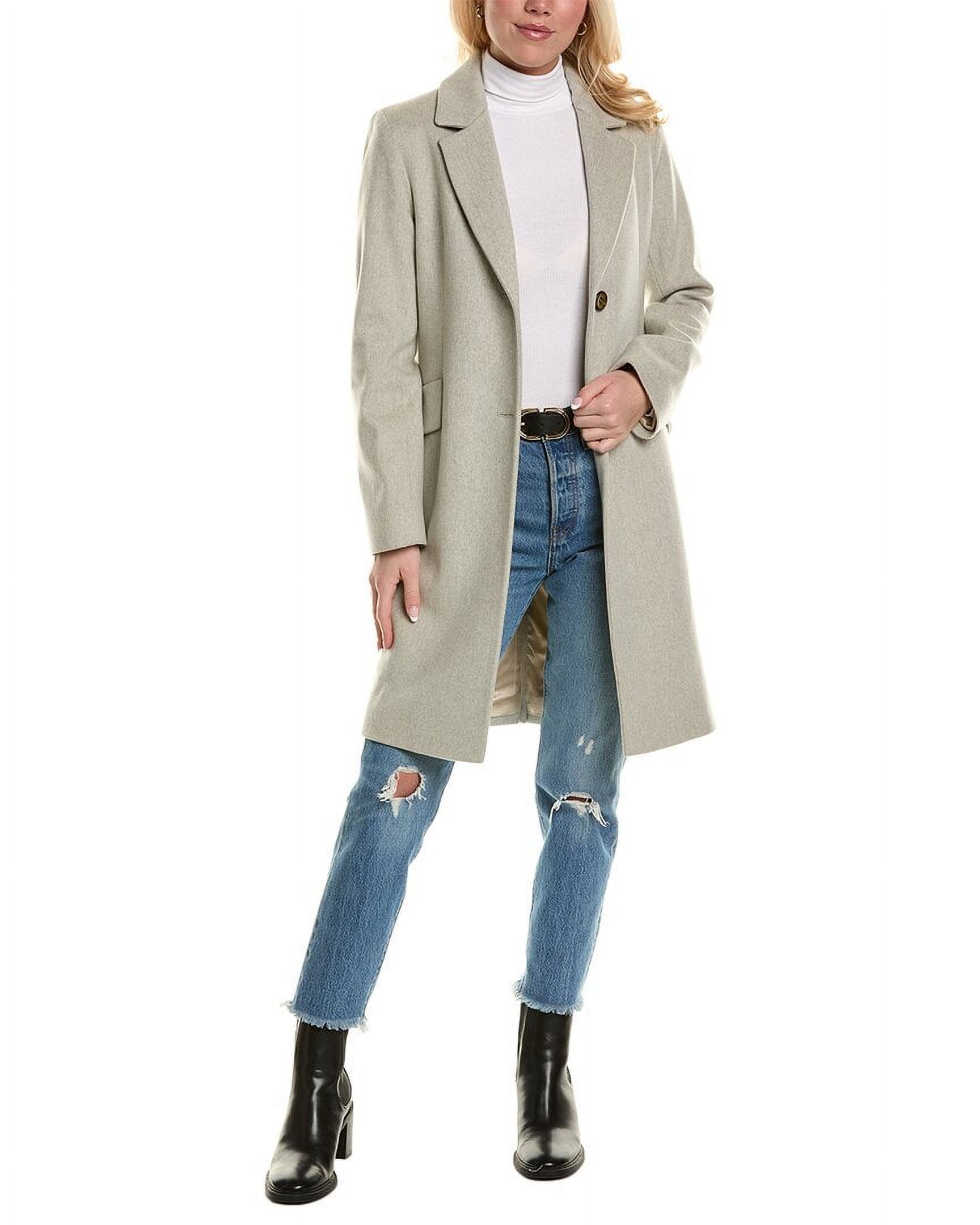 FLEURETTE womens Notch Collar Wool Coat 12 Walmart