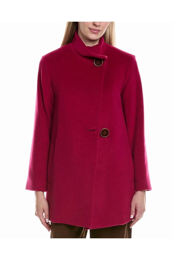 womens Wool-Blend Coat, 2, Pink