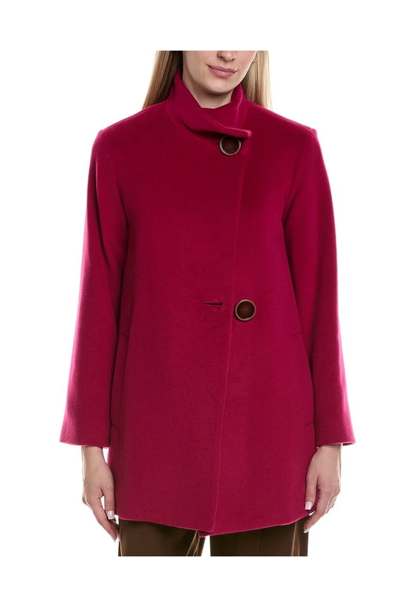 womens Wool-Blend Coat, 2, Pink