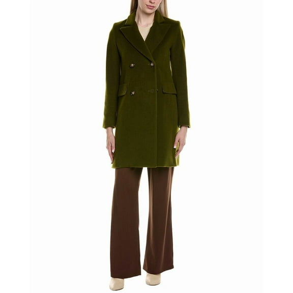 FLEURETTE womens Wool-Blend Coat, 6, Green