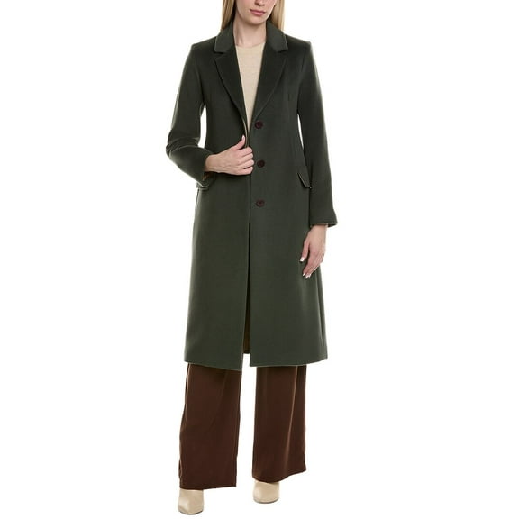 FLEURETTE womens  Wool-Blend Coat, 8, Green