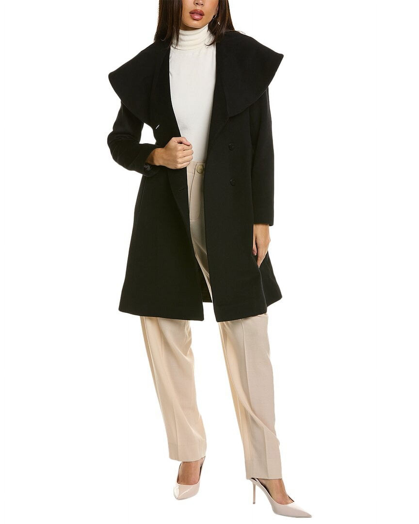 FLEURETTE womens Wool Coat, 16, Black - Walmart.com