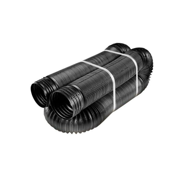 FLEX Drain 4 in. x 50 ft. Black Copolymer Perforated Drain Pipe