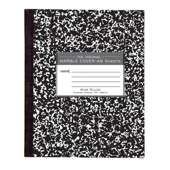FLEX MARBLE COMP 8.5"x7" WIDE RULED WITH MARGIN