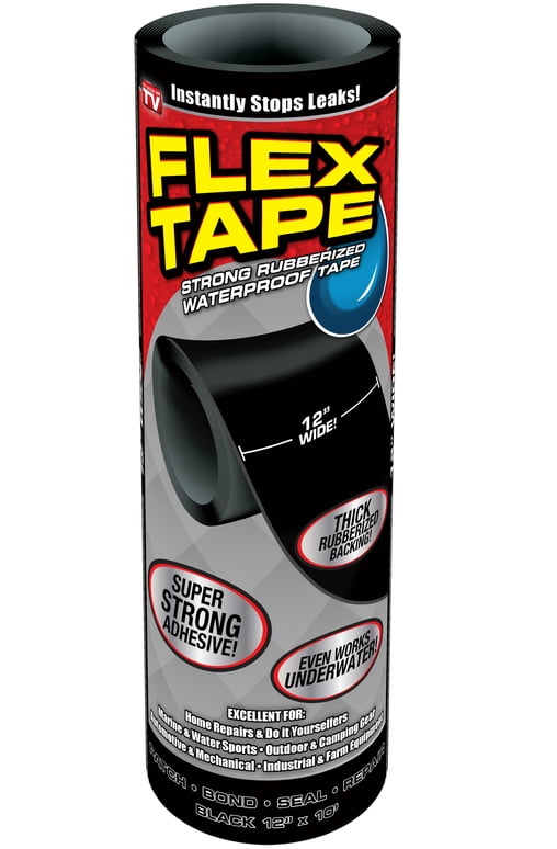Flex Tape, Black, 12-In. x 10-ft.
