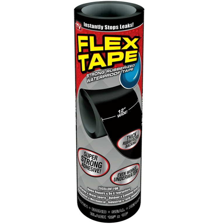 Flex Seal Flex Tape,10 cu ft,Rubber Base,White TFSWHTR1210, 1