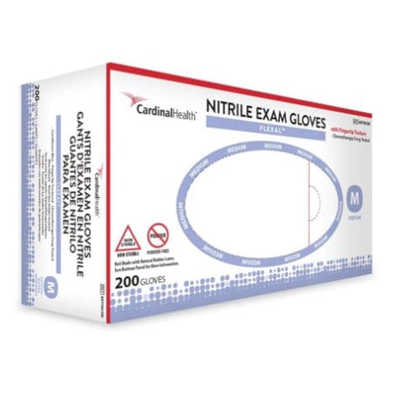 FLEXAL Nitrile Disposable Nitrile Exam Glove Standard Cuff Length MEDIUM 88TN03M 2000 per Case