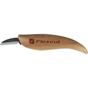 FLEXCUT Wood Carving Tools | Cutting Knife | 1095 High Carbon Steel Blade| Ergonomic Ash Wood Handle| 1-1/4 inch Blade Bevel Length | KN12 | Made in the U.S.A