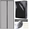 thumbnail image 1 of FLEXIBLE MAGNETS Magnetic Screen Door - Used as Doorway Curtains, Mosquito net, Temporary door, Window Screens and Patio Screen Mesh - Pet & Kid Friendly Door Screen Magnetic Closure - 83 x 40 Inches, 1 of 6
