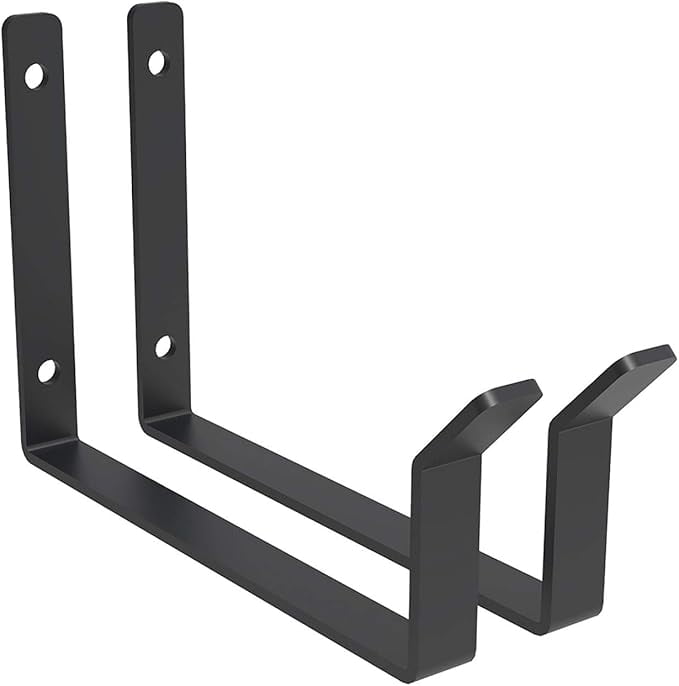 Black Powder Coated Metal Ceiling Mount Utility Hooks