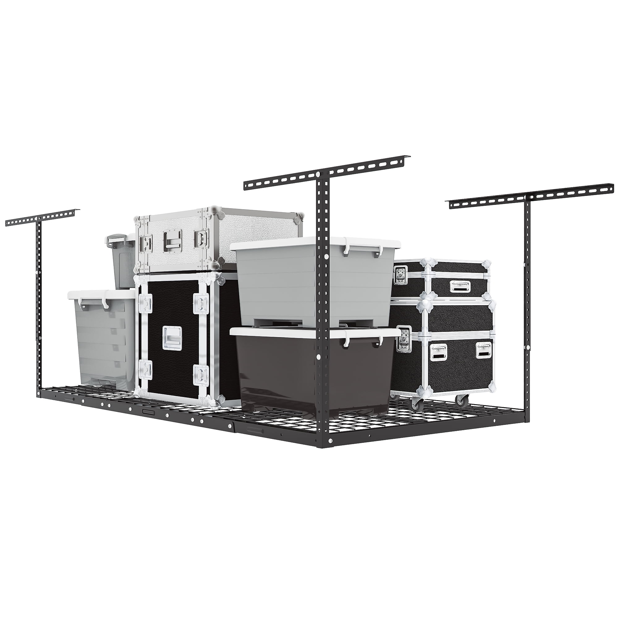 FLEXIMOUNTS Overhead Garage Storage, Adjustable Ceiling Rack Safe, 3’ x 6’