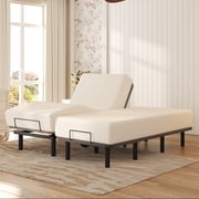 FitStand S2 Adjustable Bed Frame King Size, 600 lbs Load Capacity, Adjustable Bed Legs, Whisper-Quiet Durable Motor & Mattress Holder, Easy 3-Step Assembly