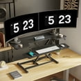thumbnail image 1 of FitStand Home Office Height Adjustable Standing Desk Converter Black 42" U-Shape with Keyboard Tray, 1 of 8