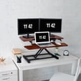 thumbnail image 1 of FitStand Home Office Standing Desk Converter 35" Height Adjustable with Keyboard Tray Mahogany, 1 of 9