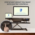 thumbnail image 1 of FitStand  35 " Electric Standing Desk Converter, Motorized Stand up Desk Riser, Monitor and Laptop Workstation with Wide Keyboard Tray, Black, 1 of 7