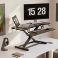 thumbnail image 1 of FitStand Home Office Height Adjustable Standing Desk Converter Black 40" U-Shape with Keyboard Tray, 1 of 7