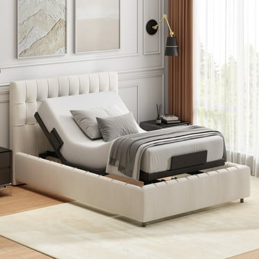 FLEXISPOT Zero Clearance Twin XL Adjustable Bed Frame Base Massage with Wireless Remote, Zero Gravity, Mattress Holder, Anti-Snore