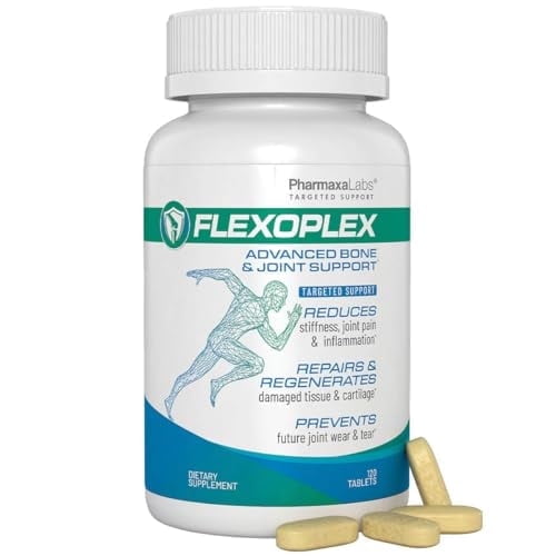 FLEXOPLEX Advanced Bone & Joint Support Supplement | Promotes Healthy Joint Function & Relief from Joint Discomfort | Enhance Cartilage Flexibility & Range of Motion - 120 Count (Pack of 1)