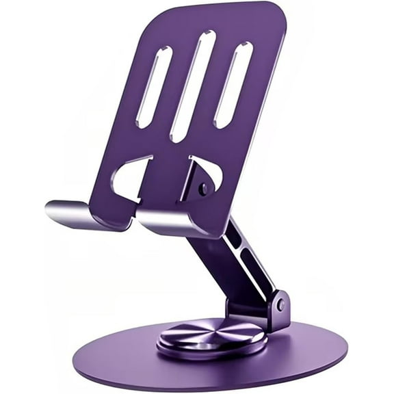 FLEXSTAND Universal Metal Cell Phone Stand, Multi-Angel Adjustable 360° Rotation Non-Slip Metal Phone Stand Compatible with iPhone 16 Pro Max and All Smartphones