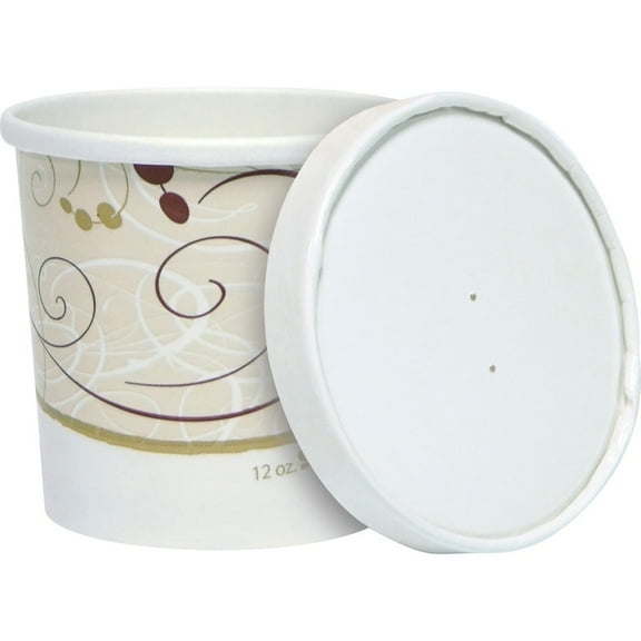 Solo Flexstyle 12oz Combo Food Containers With Lids, Tan/White, Carton Of 250 Containers