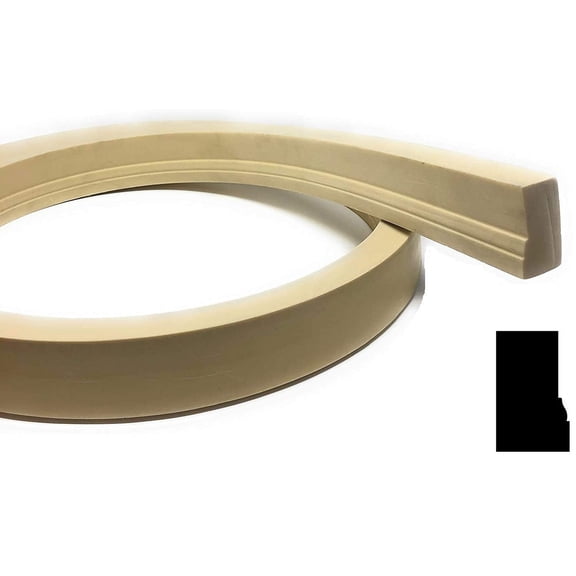 FLEXTRIM #WM180 Flexible Brick Molding: 1.25" Thick x 2" Wide x 8' feet Long - for Gentle Arches, Curved Walls and Straight Runs (NOT for Half-Round Shaped Arches)